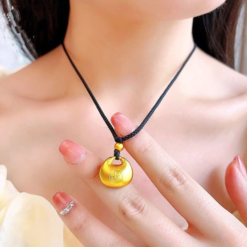 Chinese Style Lock Character Gifts For Necklaces