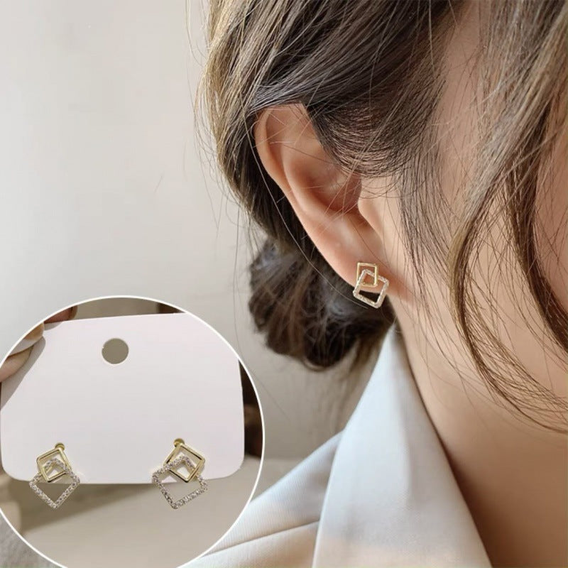 Trendy Female Exaggerated Temperamental Light Luxury Earrings