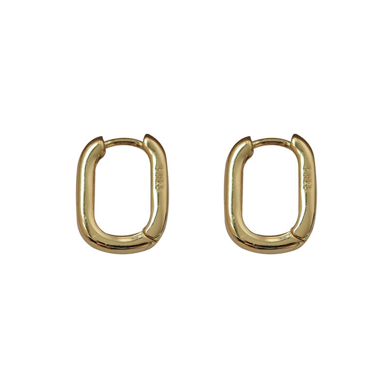 Oval Ear Female Simple Cold Style Circle Earrings