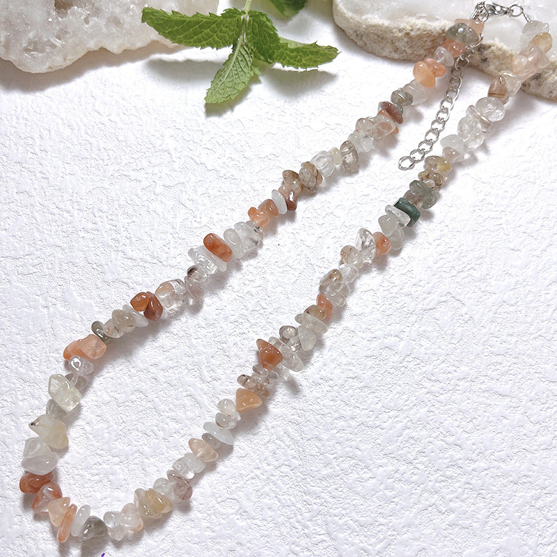 Gravel Style Neck Chain Bohemian Agate Necklaces