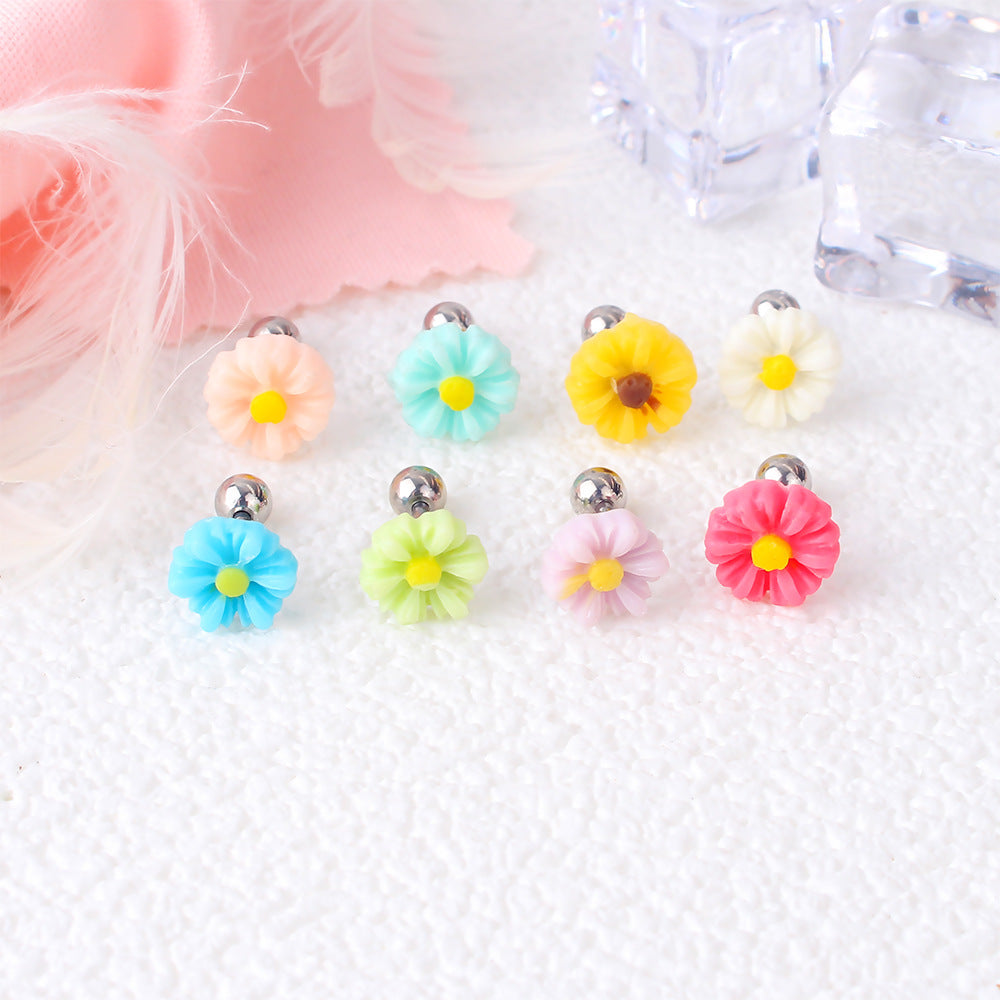 Korean Style Fashion Fresh Camellia Flower Earrings