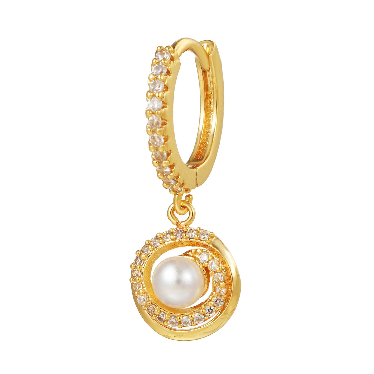Micro Inlaid Zircon Personalized Love Heart-shaped Design Cold Ear Buckle