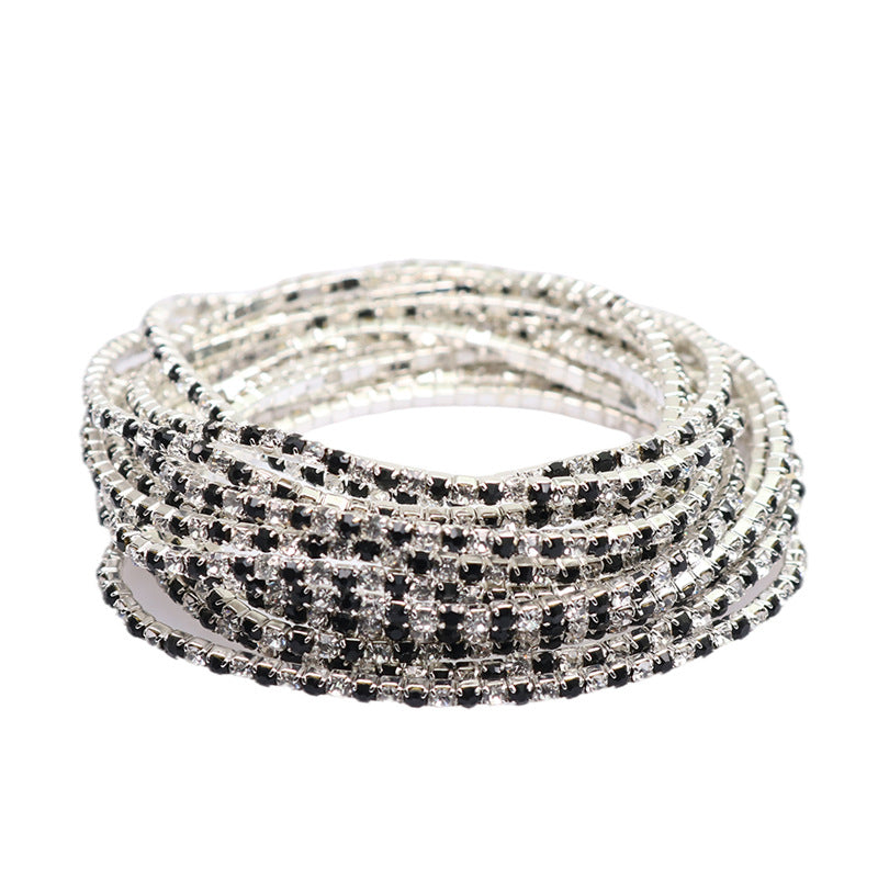 Diamond Claw Chain Colorful Crystals Simple Bracelets