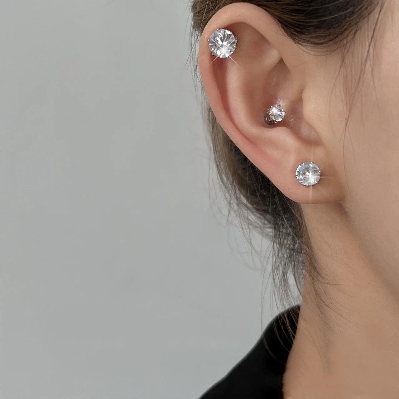 Bone Pin Magnet Male Magnetic Suction Clip Earrings