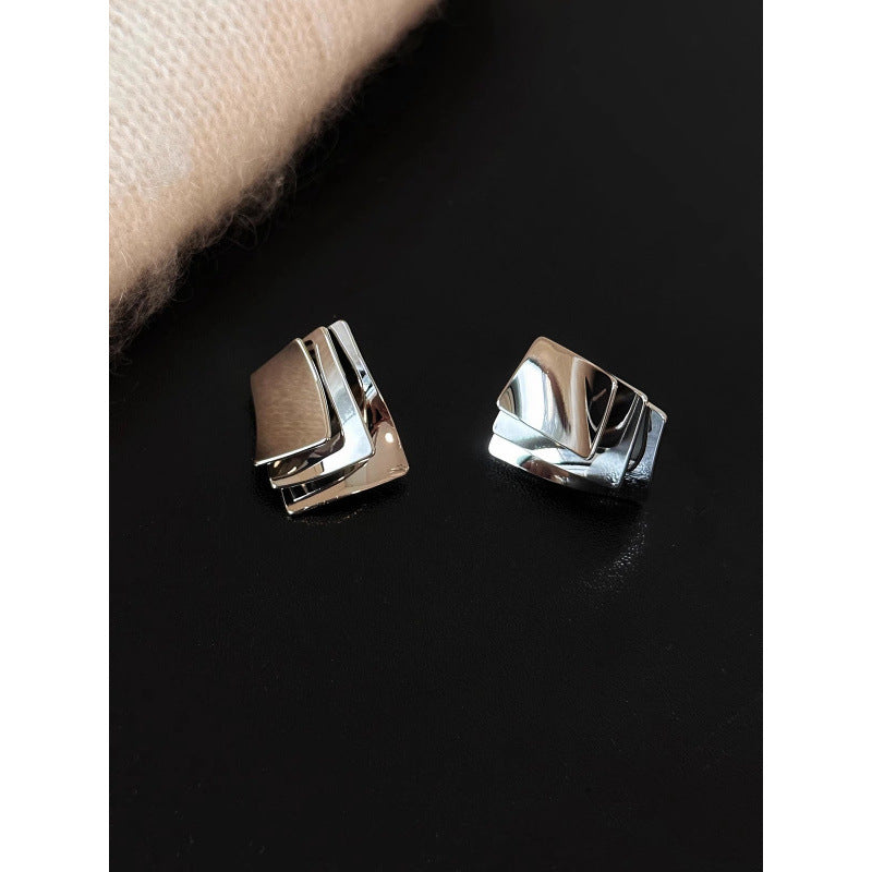 Square Geometric Design Irregular Simple Fashion Stud Earrings