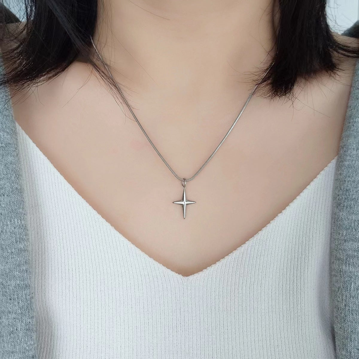 Steel Female Personality Sweet Cool Style Simple Necklaces