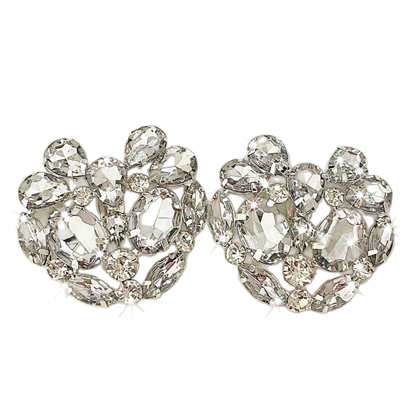 High Profile Generous Love Heart Ear Clip Female Earrings