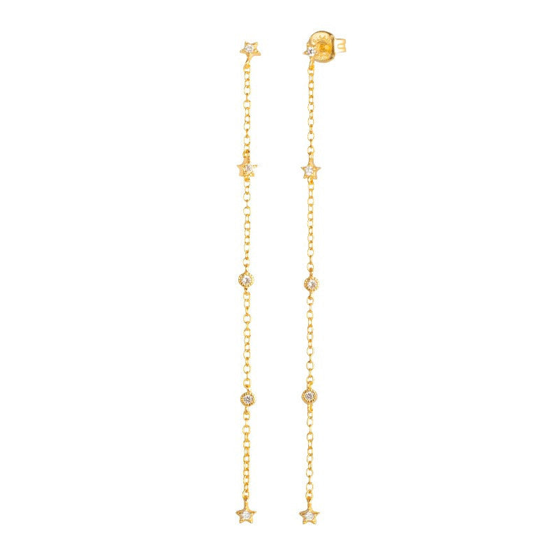 Cool Temperament Long Tassel Eardrop Chain Ear Line