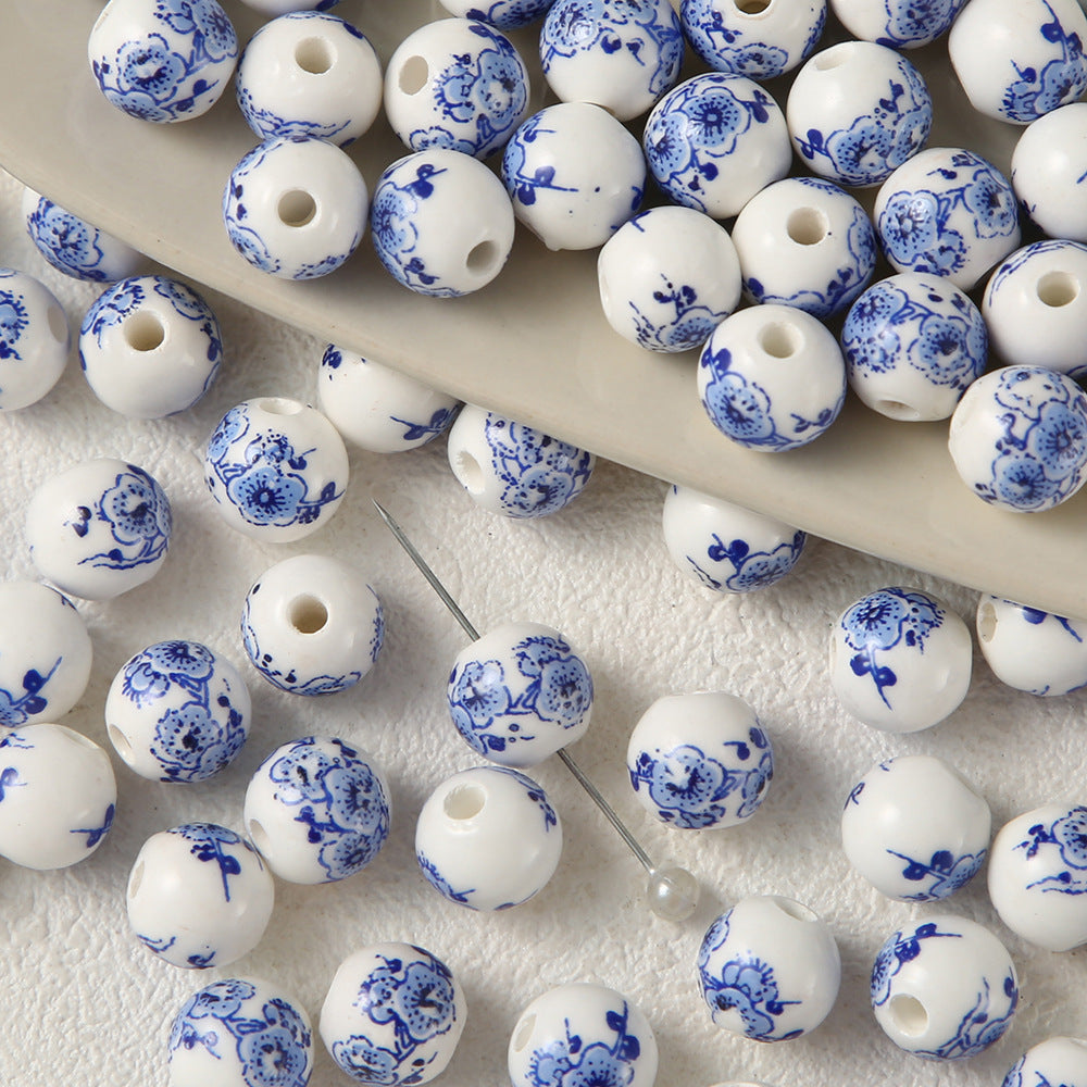 National Style Creative Blue White Porcelain Jewelry Accessories