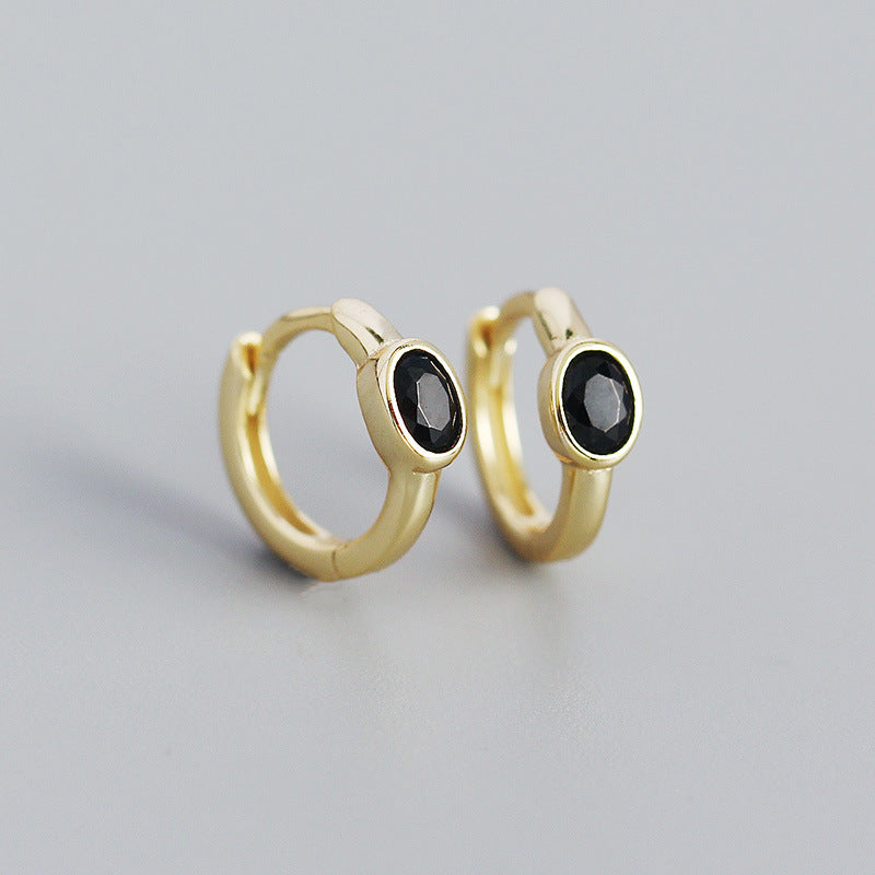 Women's Sier Minimalist Style Egg Type Zircon Rings