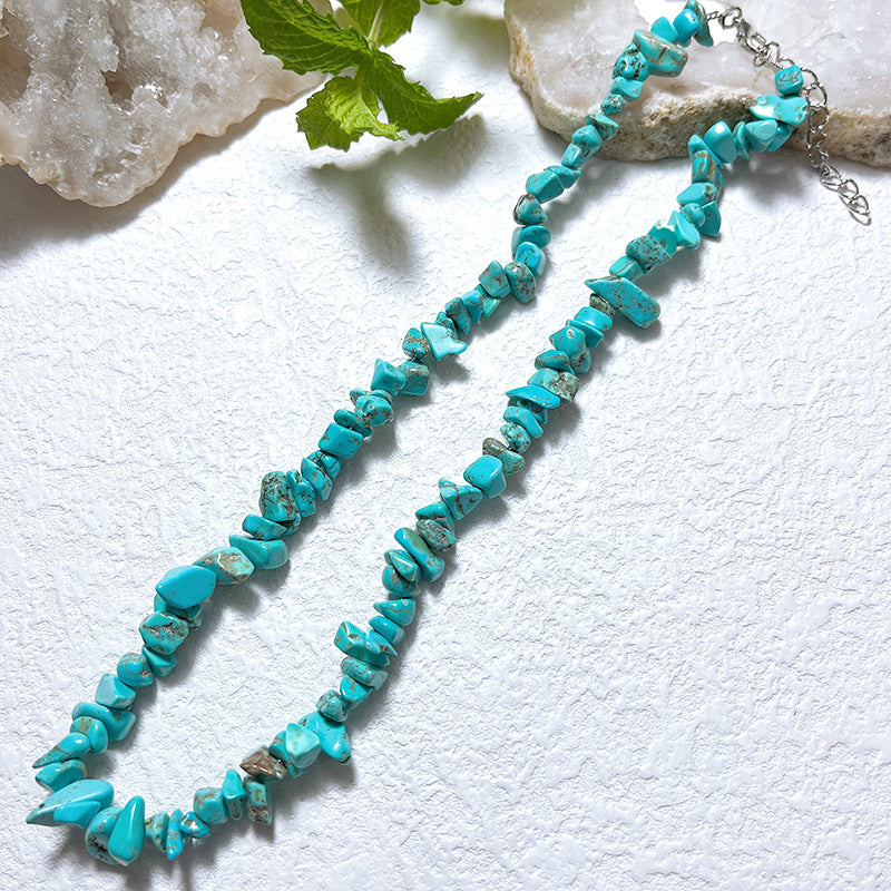 Gravel Style Neck Chain Bohemian Agate Necklaces