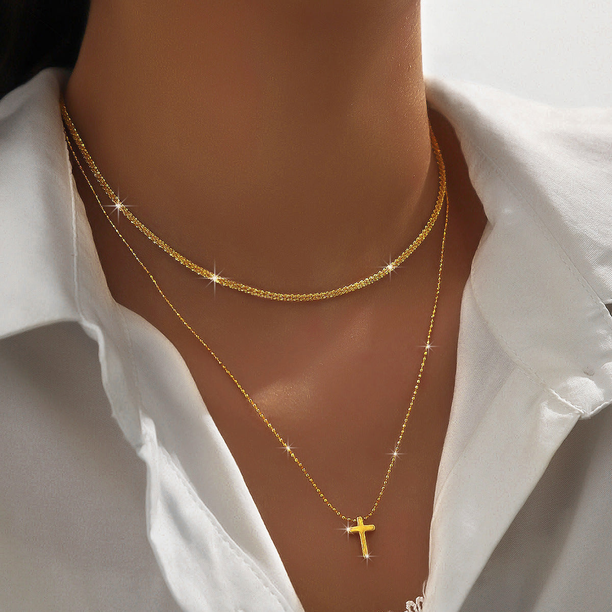 Cold Wind Sparkling Niche Design High-grade Light Luxury Shiny Necklaces