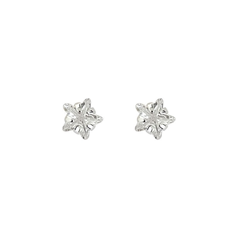 Women's Exquisite Pentagram Zircon Ear Simple Compact Mini Sleeping No Earrings