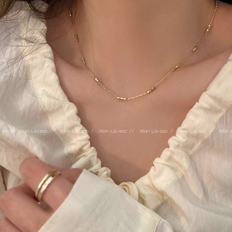 Women's Small Pieces Of Sier Niche Clavicle Chain Necklaces
