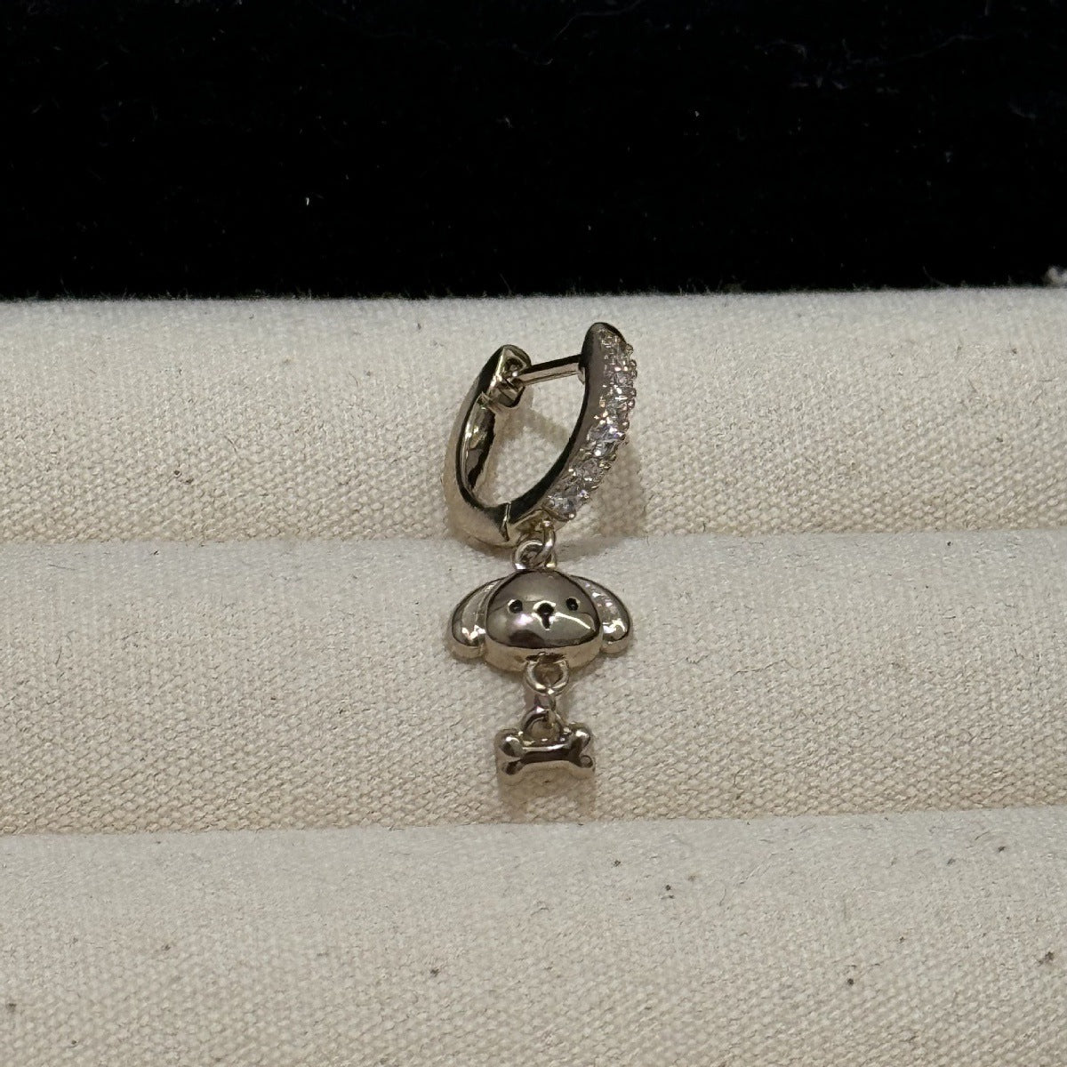 Women's Light Coffee Gold Collection Series Minimalist Zircon Ear Earrings