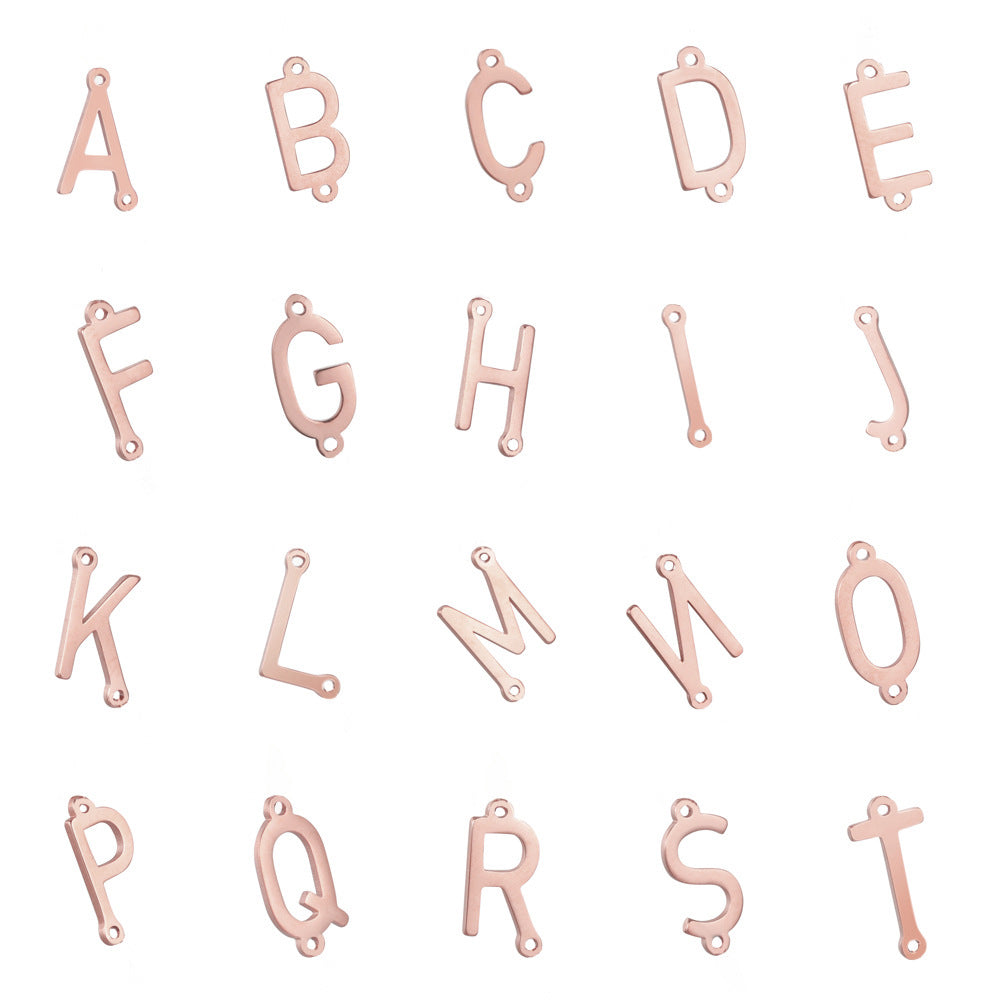 Personality Trend Ornament Letter Gold Upper Pendants