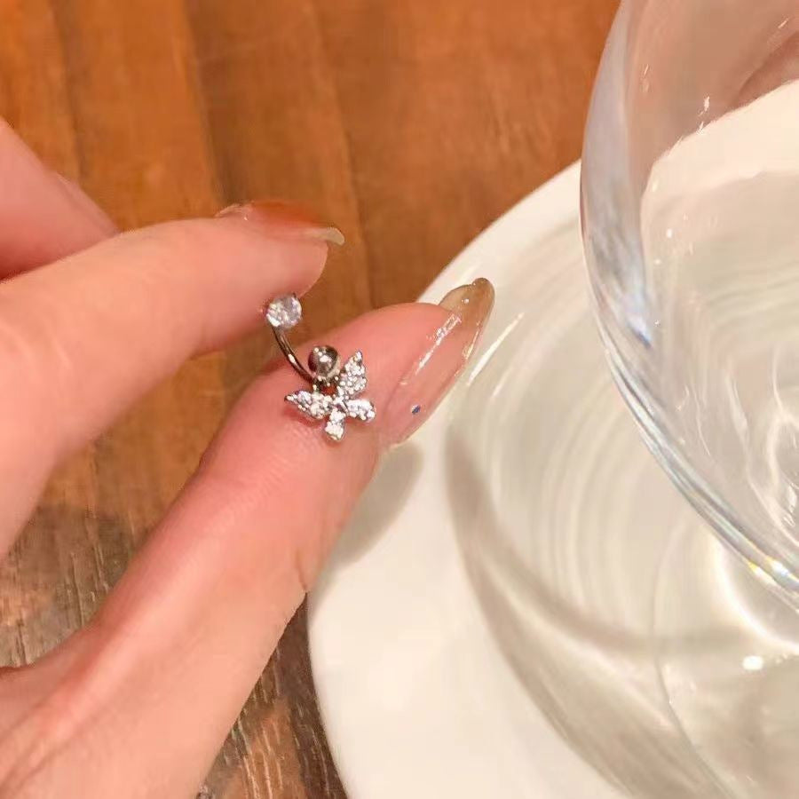 Steel Ear Bone Pin Girly Style Earrings