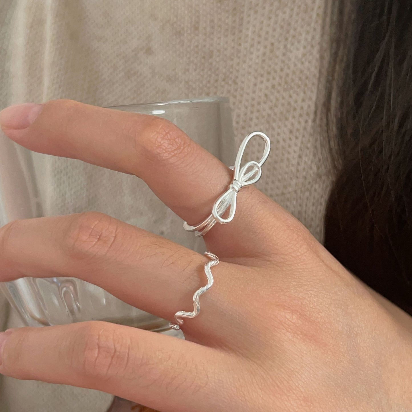 Sterling Sier Special Interest Light Luxury Fashion Rings