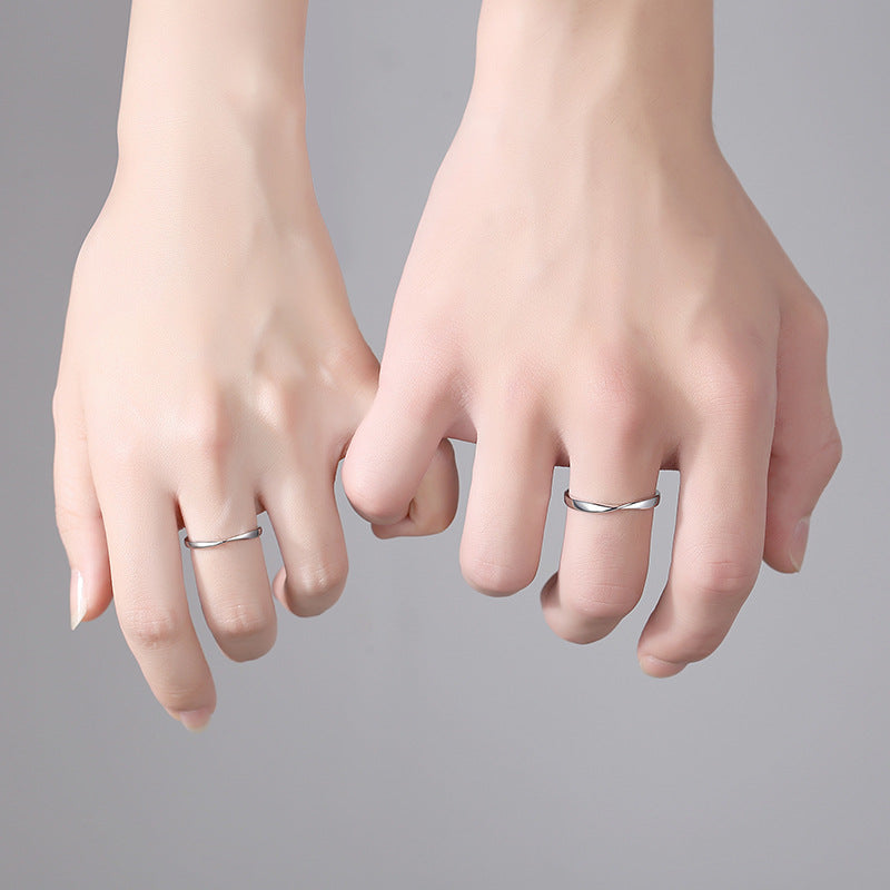 Pair Style Niche Personality Boys Opening Rings