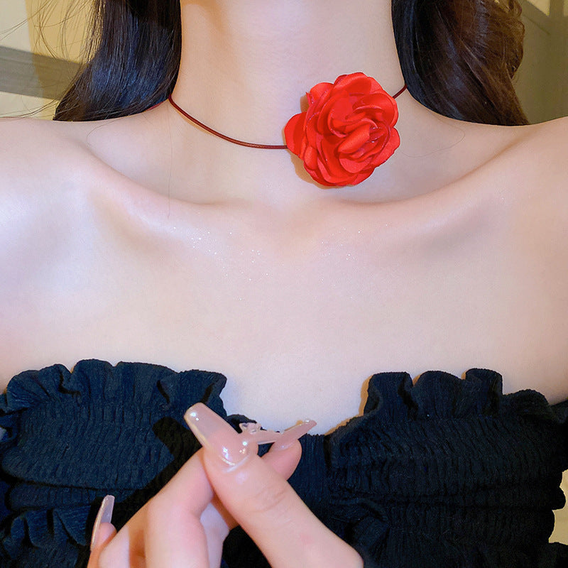 Net Yarn Flowers Ribbon Heart Fashion Necklaces
