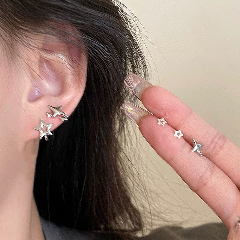 Personality Five-pointed Star Asterism Temperament Cold Earrings