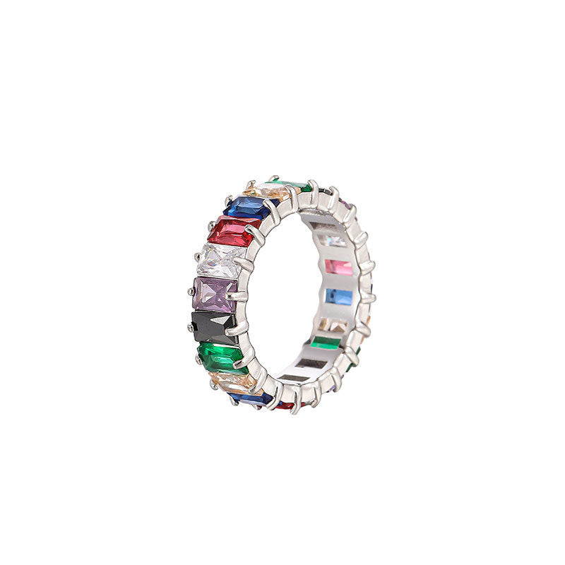 Light Luxury Minority Color Personality Fashion Geometry Rings