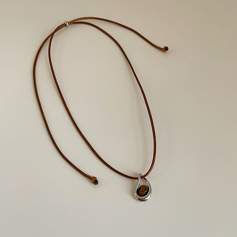 Leather String Female Niche High Sense Simple Temperamental Necklaces