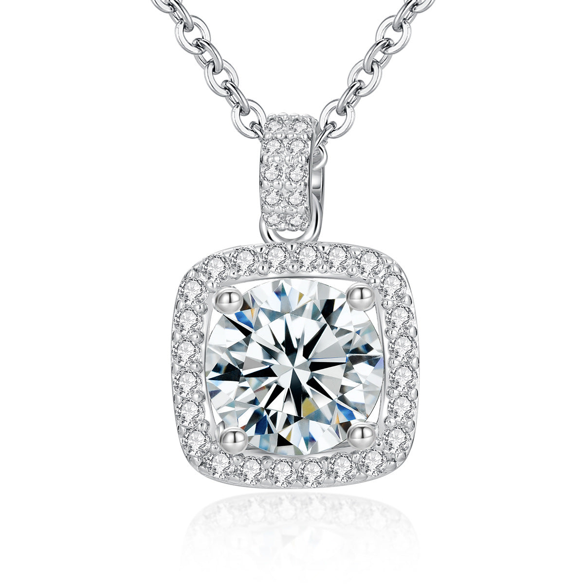 Women's Flash Square Diamond For Temperamental Minority Advanced Pendants