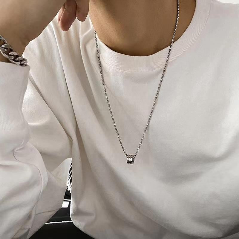 Women's & Men's Simple Small Waist Titanium Steel For Necklaces