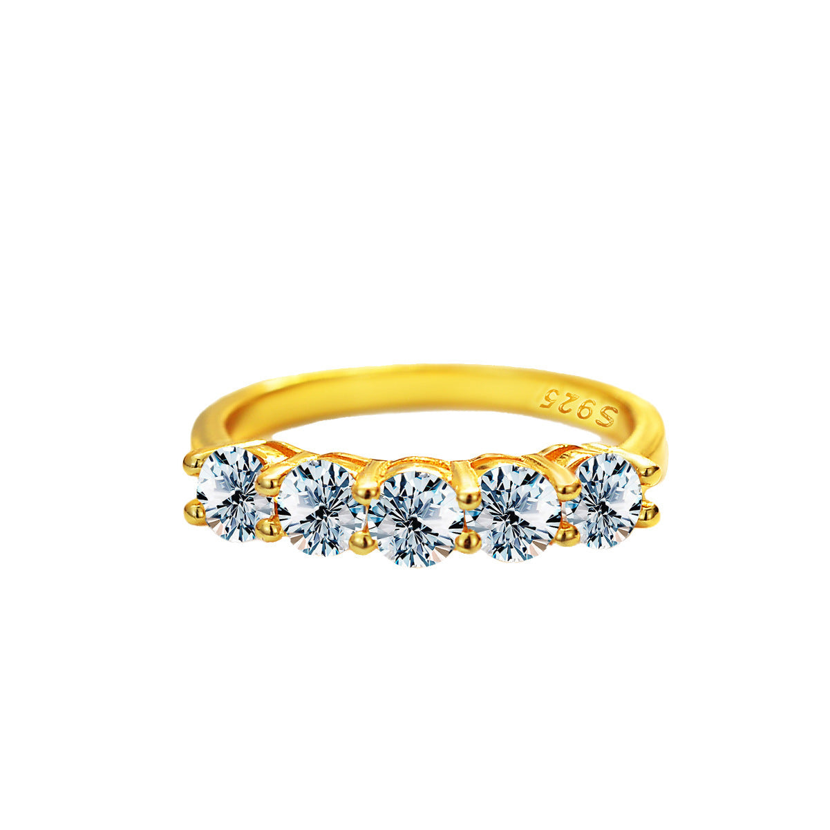 Sterling Simple Moissanite Full Diamond High-grade Rings