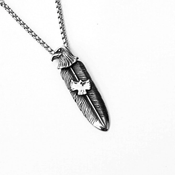 Men's Sword Darkness Dragon Fighter Titanium Steel Necklaces