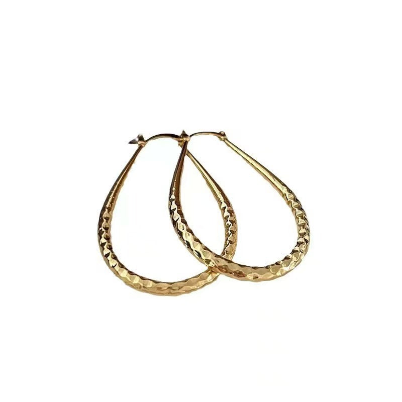 Elegant High Sense Natural Glossy Simple Ear Female Rings