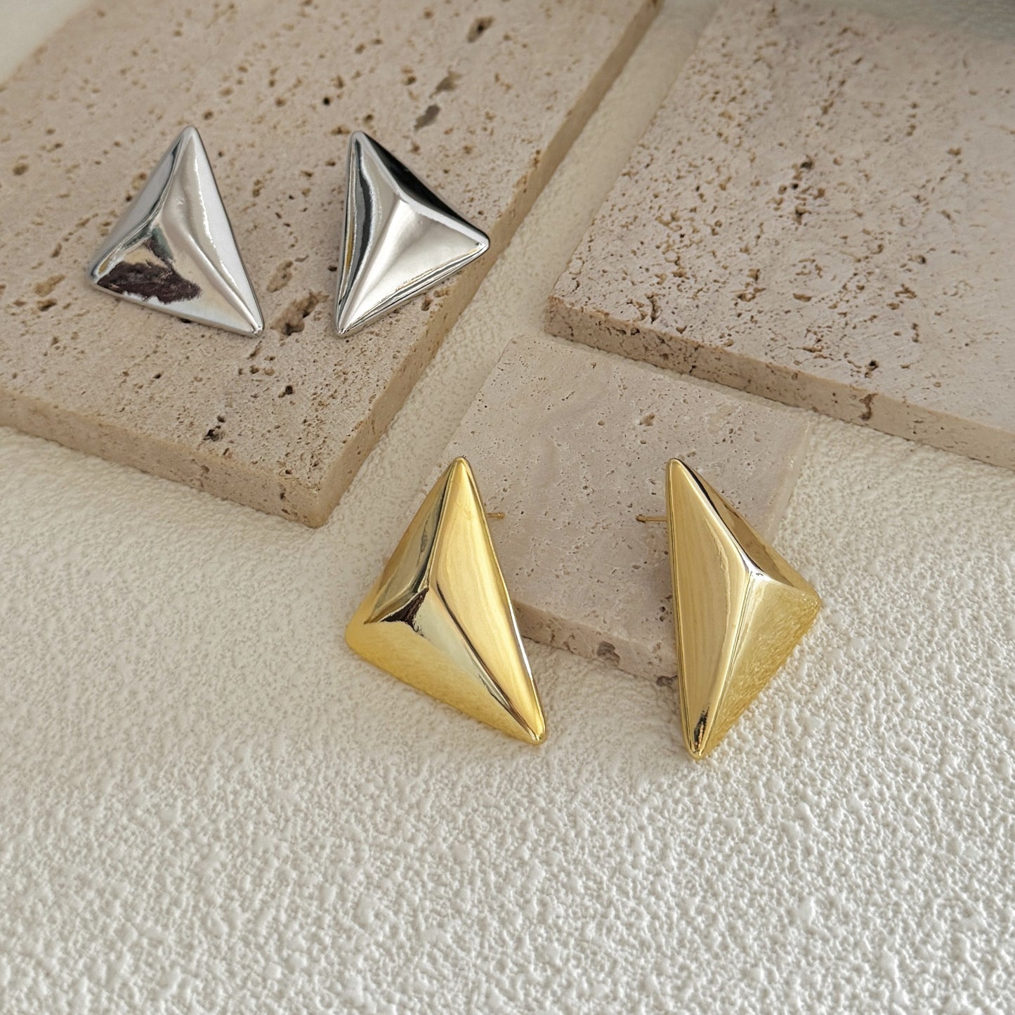 Fashion Personality Metal Cold Exaggerated Geometry Earrings