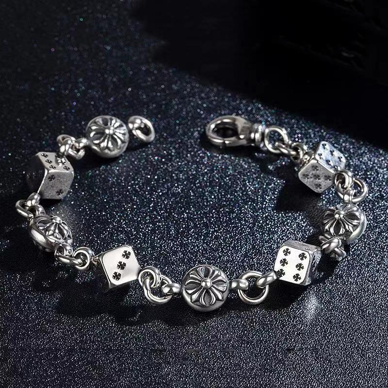 Fashion Carved Cross Personality Dice Hipster Popular Punk Retro Bracelets