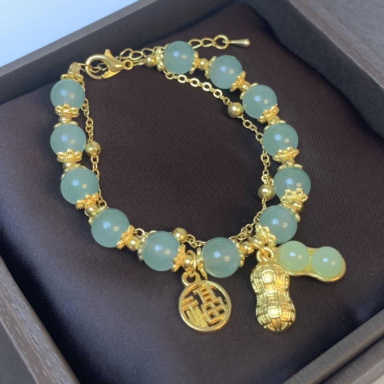 Ancient Style Blessing Card Fu Lu Design Elegance Bracelet
