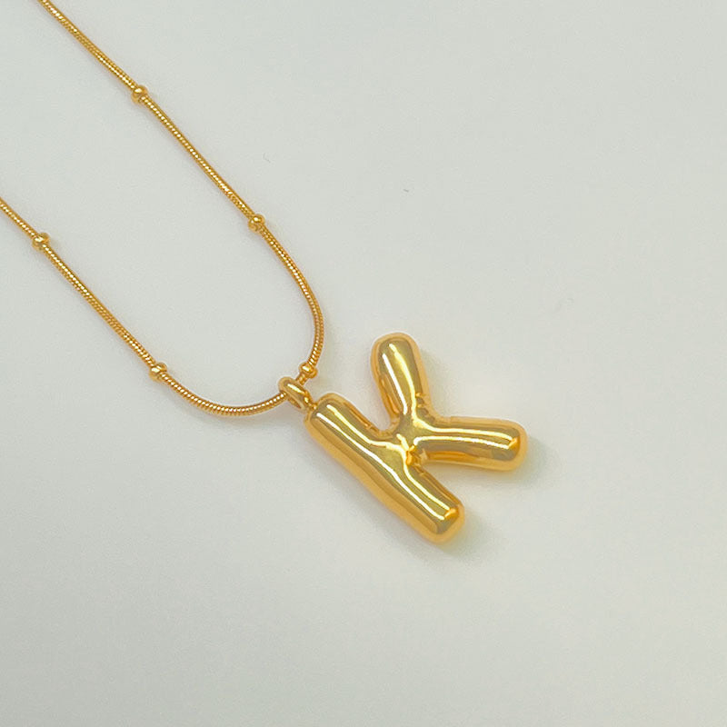 Female Summer Clavicle Chain Stainless Gold-plated Letters High-grade Necklaces