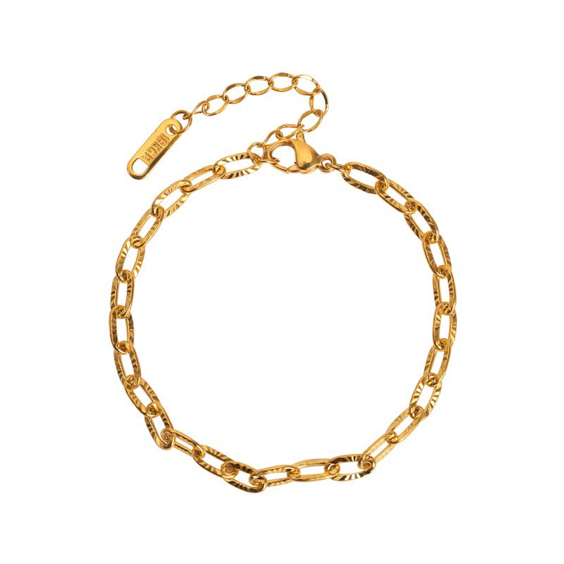 Female Titanium Steel Gold Plated Light Luxury Bracelets