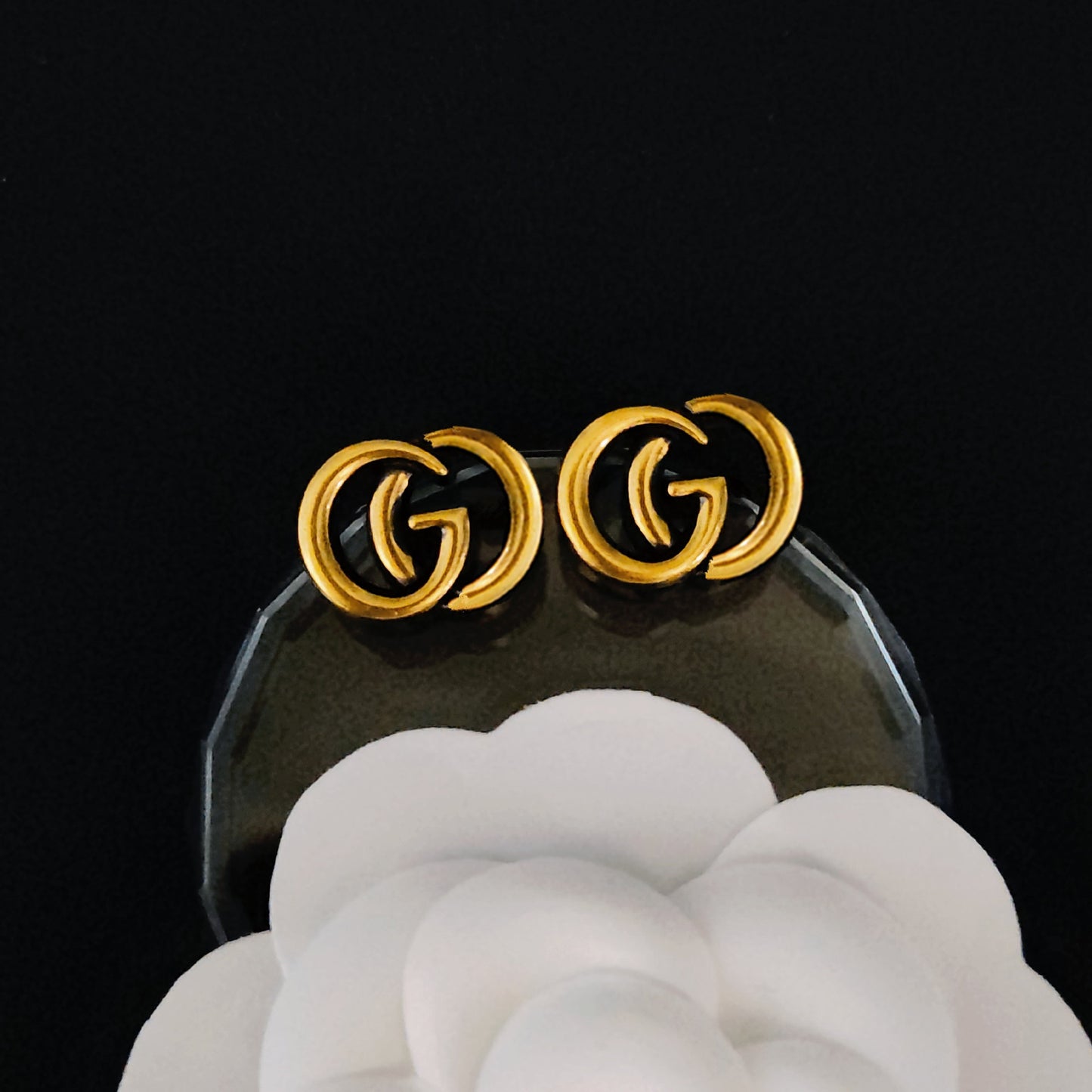 Glazed Surface Ear Letters Retro Simple Style Elegant Female Earrings