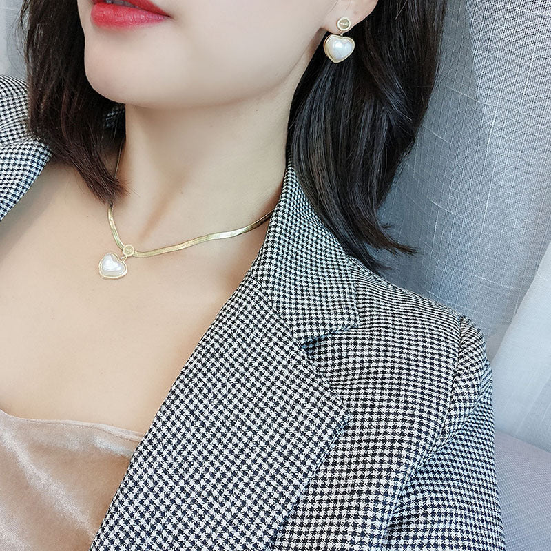 Heart Simple Korean Style Fashion Light Luxury Clavicle Necklaces