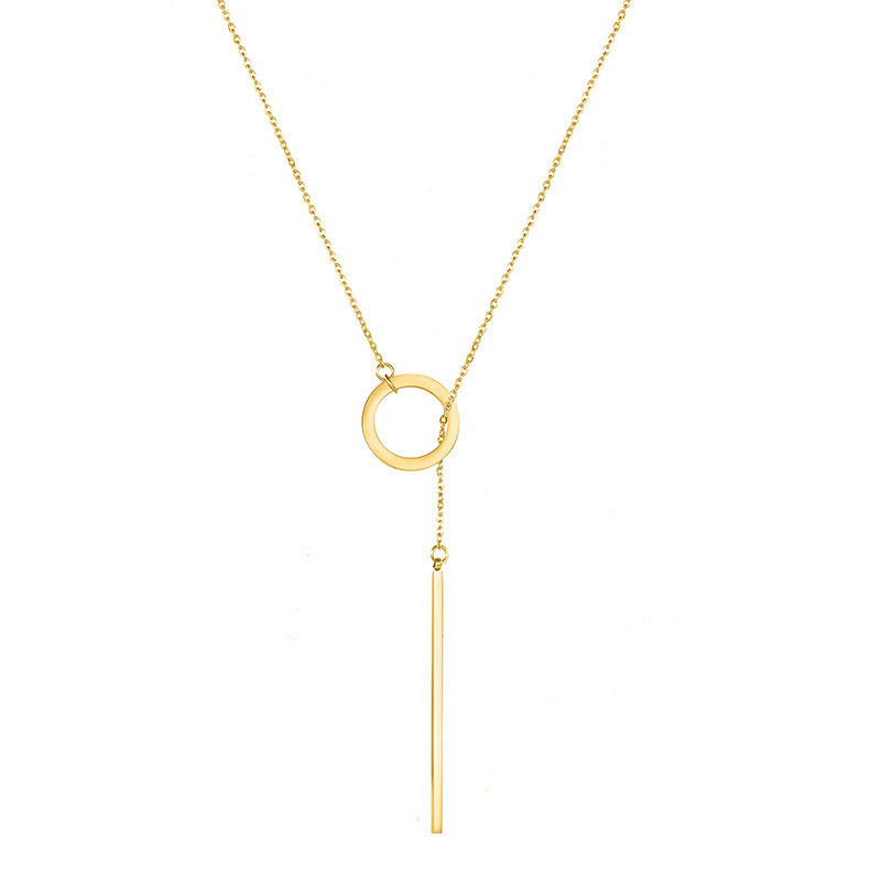 Charm Clavicle Chain Geometric Round Short Necklaces