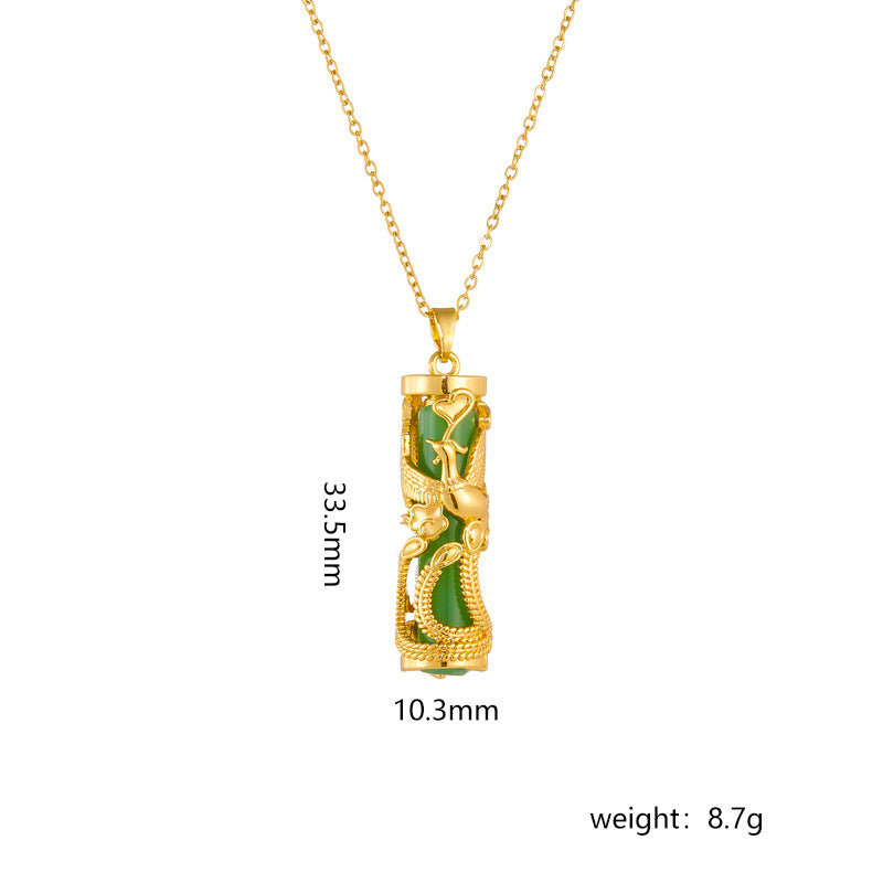 Steel Female Retro National Trend Dragon Necklaces