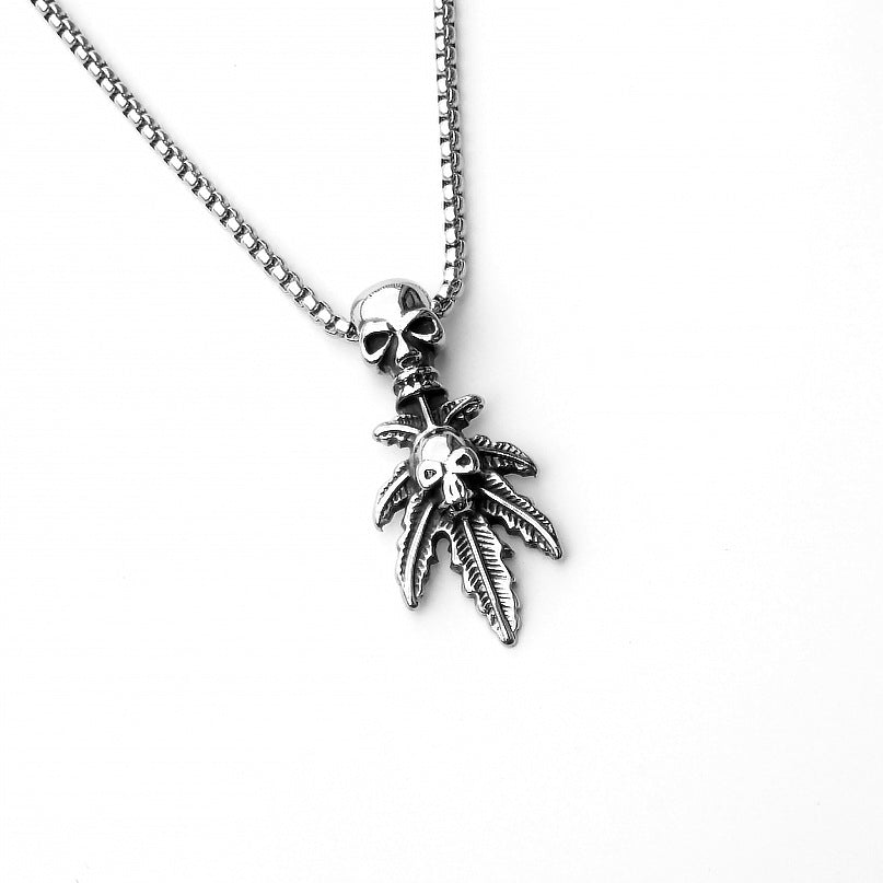 Men's Sword Darkness Dragon Fighter Titanium Steel Necklaces