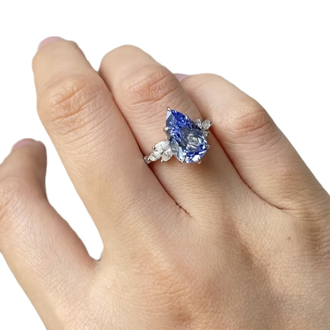 Women's Graceful Sapphire Artificial Zircon Engagement Rings