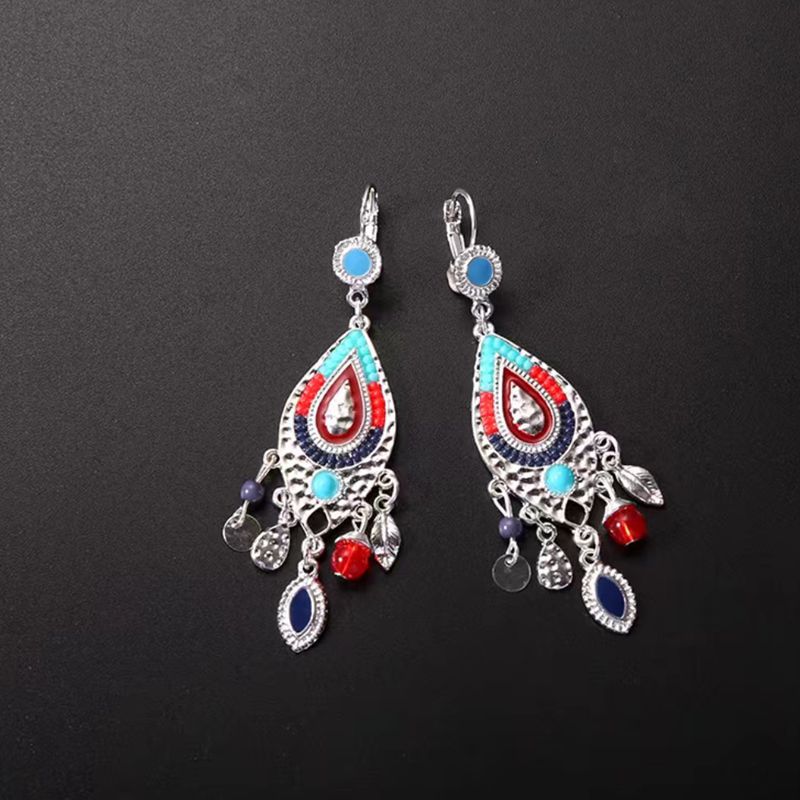 Imitation Miao Sier Ethnic Style Peacock Earrings