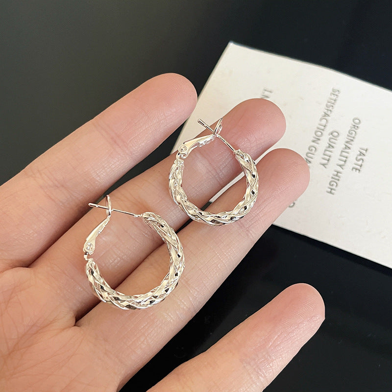 Women's Wind Irregular Twisted Ear Unique High Sense Earrings