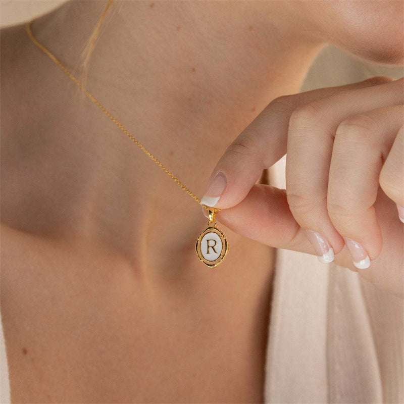 Gold English Letter Female Simple Fashion Send Necklaces