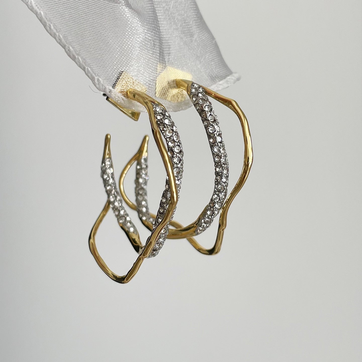 Women's Exaggerated Style Irregular Brass Gold-plated Design Earrings