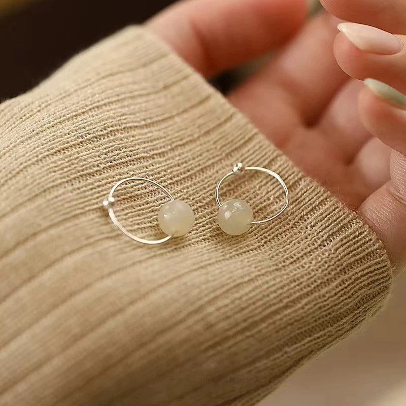 Ancient Style Chinese Circle Cold Feeling Female Niche Unique Earrings