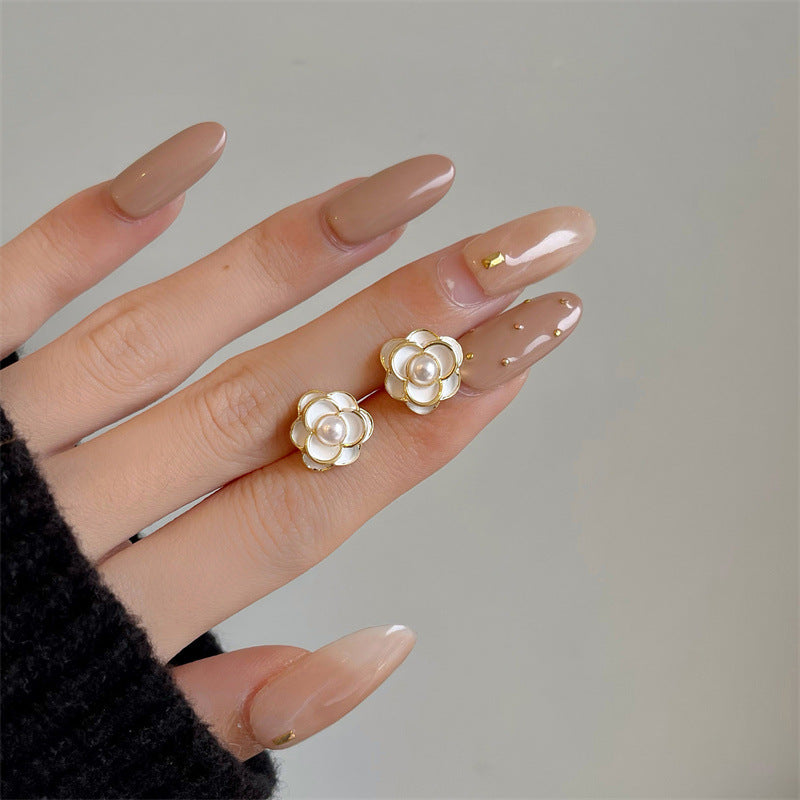Women's Camellia Trendy Elegant High Sense Design Earrings