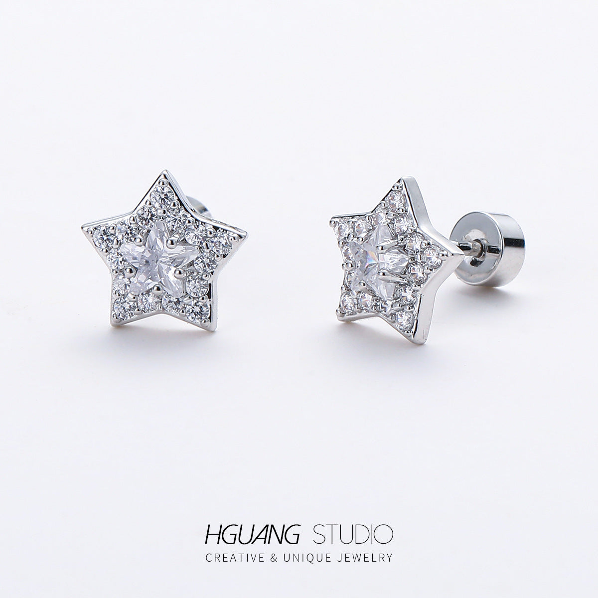 Steel Gold Bear Drip Glazed Bow Earrings